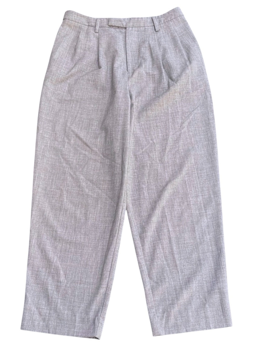 Oak + Fort Grey Pleated High Waist Barrel Leg Crop Pant (6)